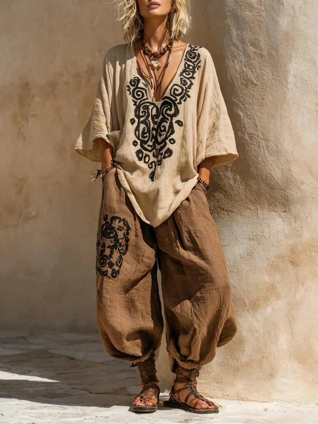 Catalina | Boho-set van 3 stuks voor dames – Bijpassende bohemien-outfit