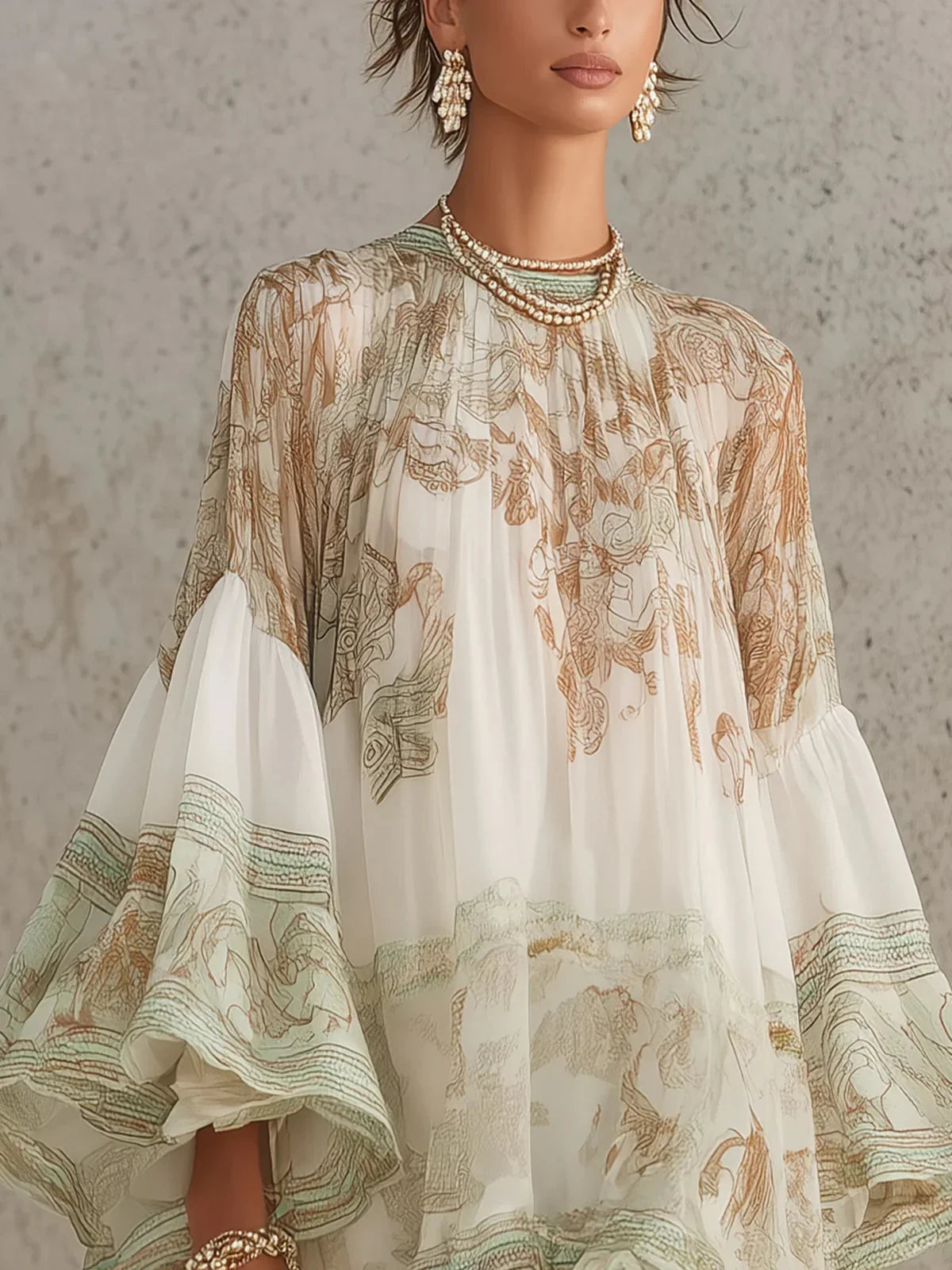 Claudia | Groene minijurk voor dames – Asymmetrische jurk van gaas
