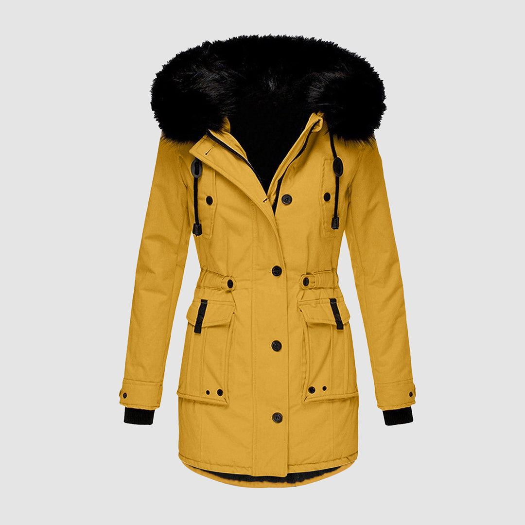 Tialde | Winterjas met capuchon voor dames – Water- en winddichte outdoorjas