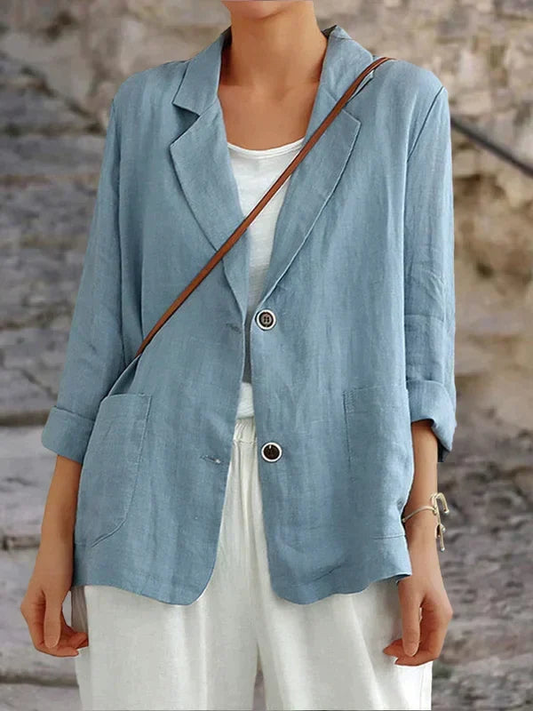 Reese | Linnen Blazer voor Dames – Lichtgewicht Ademend Casual Colbert