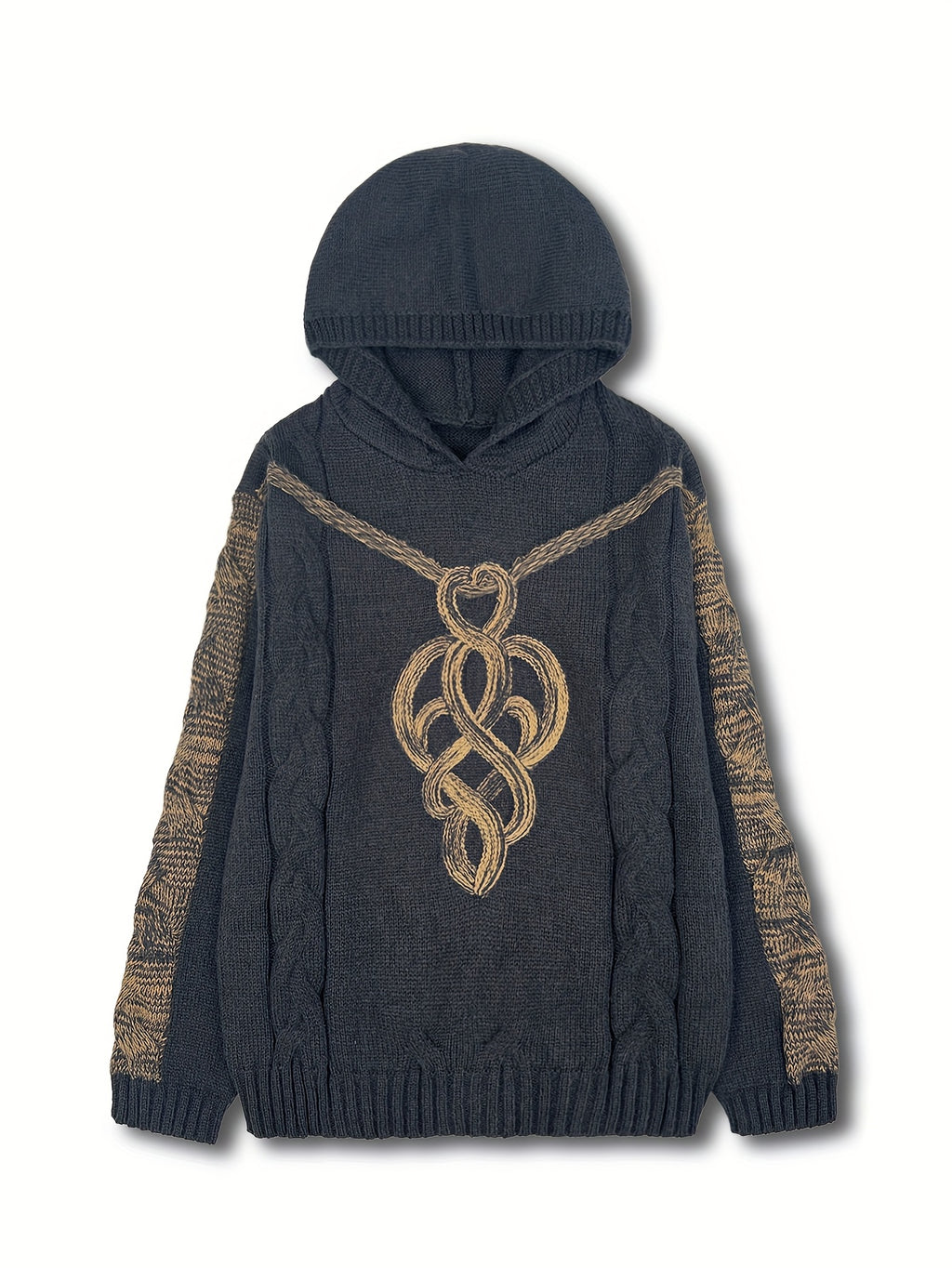 Acey | Damestrui met capuchon – Zachte pullover van geborduurd jacquard