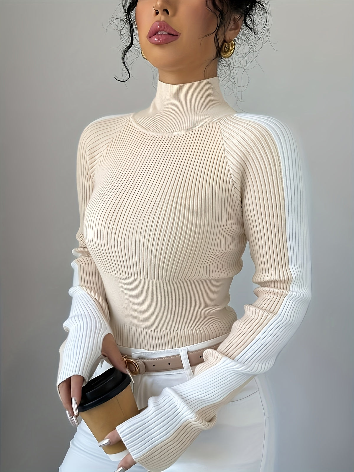 Josina | Dames Coltrui met Contrasterende Kleur, Zachte Stof & Comfortabele Pasvorm