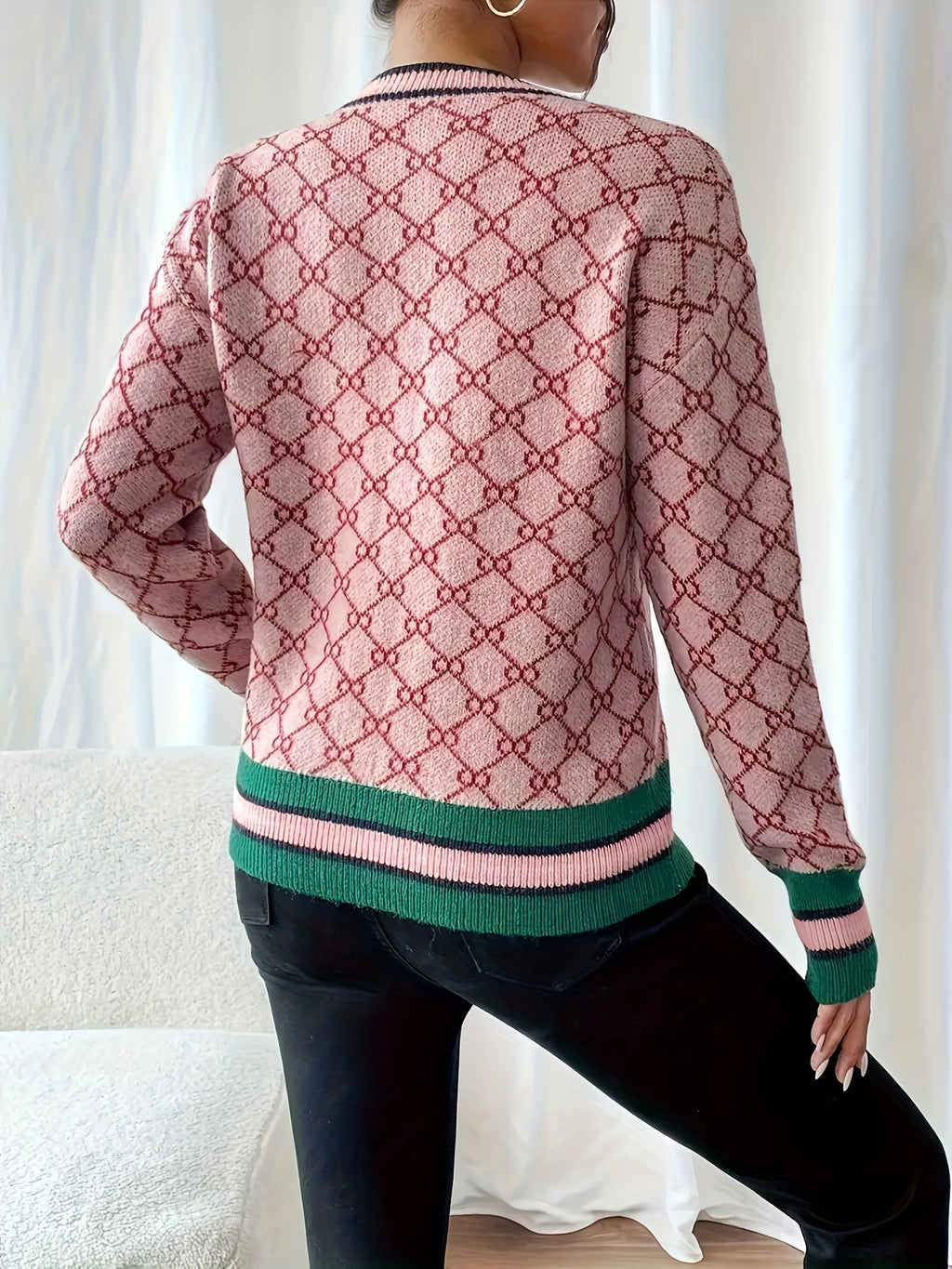 Andrina | Dames geribbelde top met lange mouwen – Ronde hals