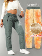 Elysoria | Winterbroek voor dames met fleecevoering – Warme broek met losse pasvorm