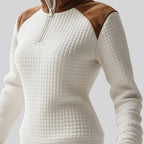 Illyria | Vintage western-sweatshirt voor dames – wafelbreisel