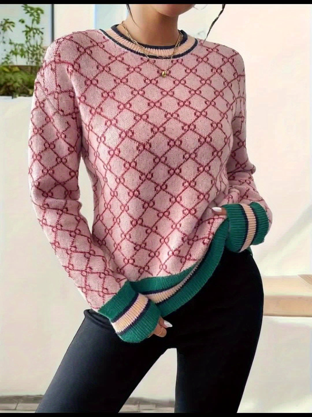 Andrina | Dames geribbelde top met lange mouwen – Ronde hals