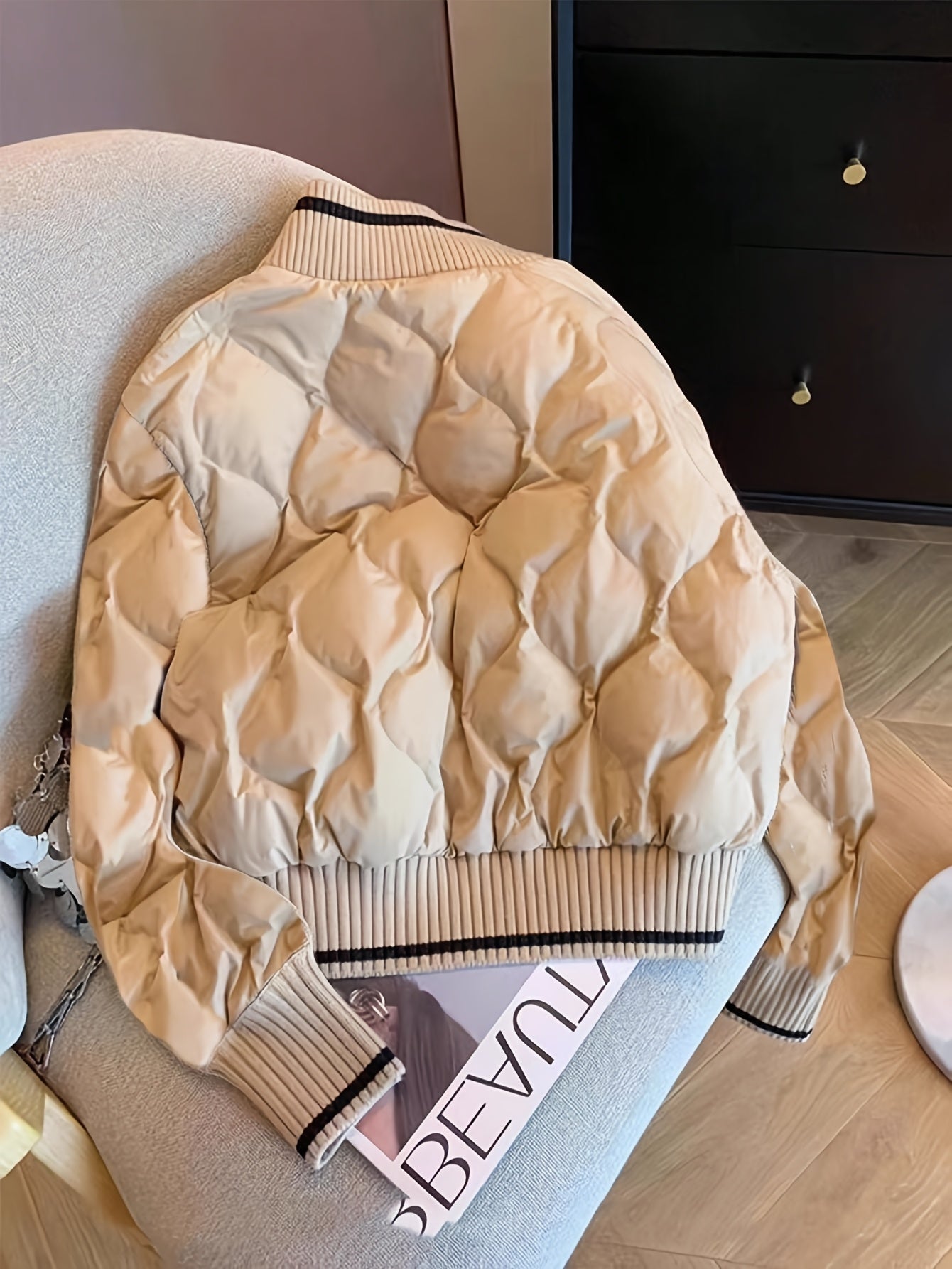 Berenice | Dames Gewatteerde Jas – Elegante Patchwork Winterjas met Modieuze Pasvorm