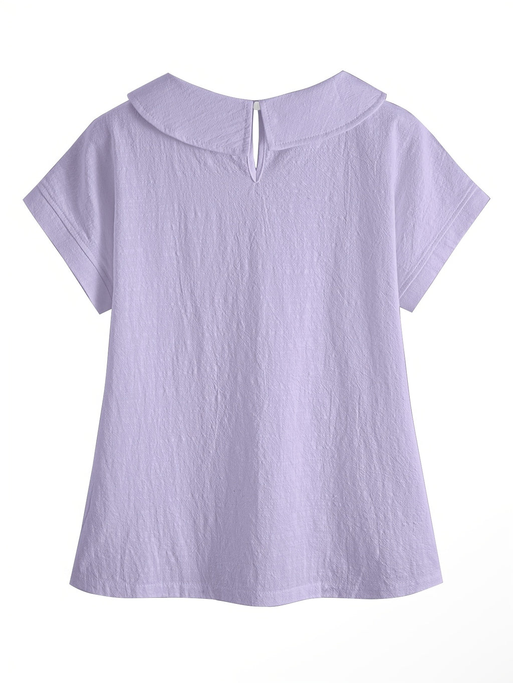 Paloma | Casual damesblouse – Shirt met korte mouwen en patchwork van kant