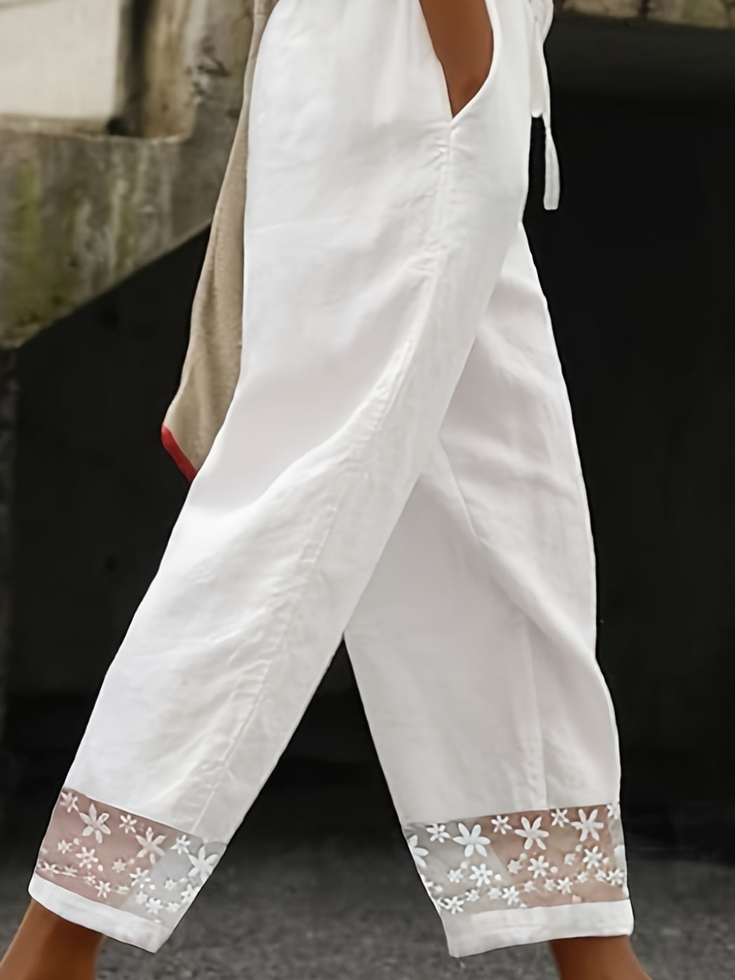 Saylor | Korte broek met wijde pijpen voor dames – Broek met elastische tailleband