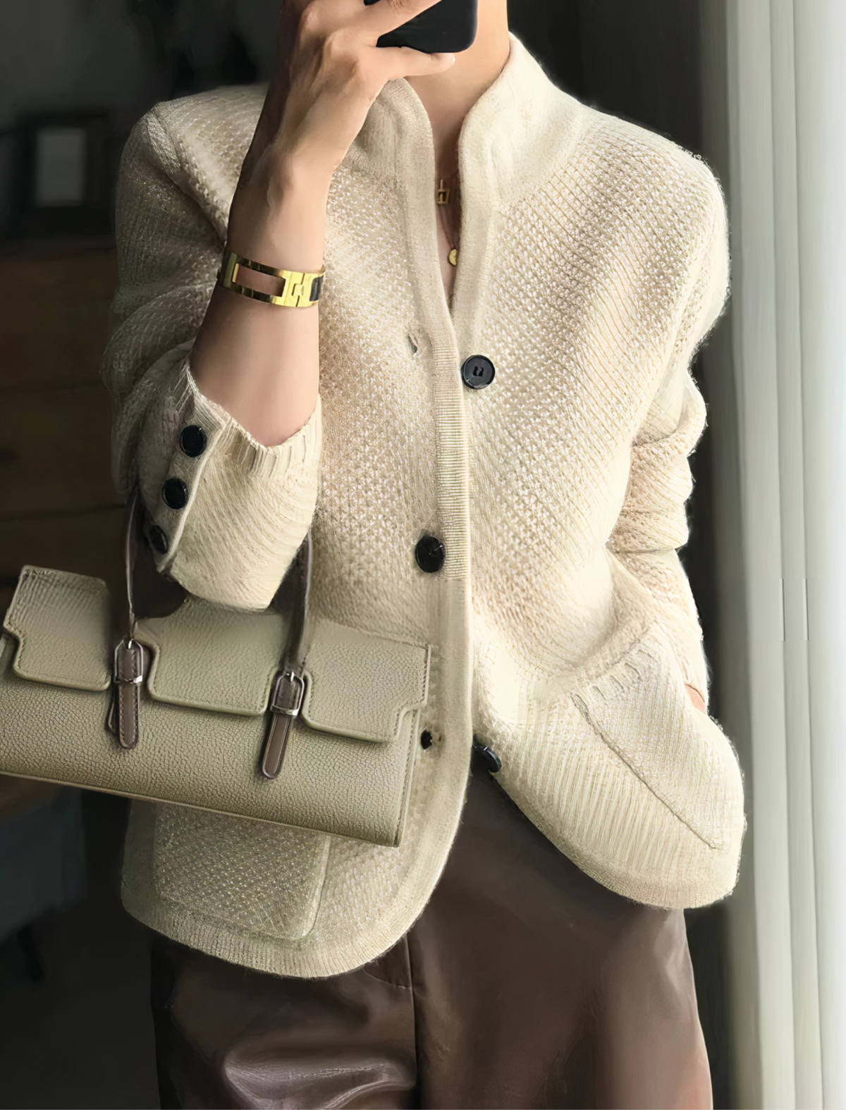 Heliora | Damesvest – Luxe Vest met Knoopsluiting & Praktische Zakken