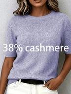 Alruna | Dames-top met korte mouwen en kasjmiergevoel – Zacht, elegant en casual T-shirt