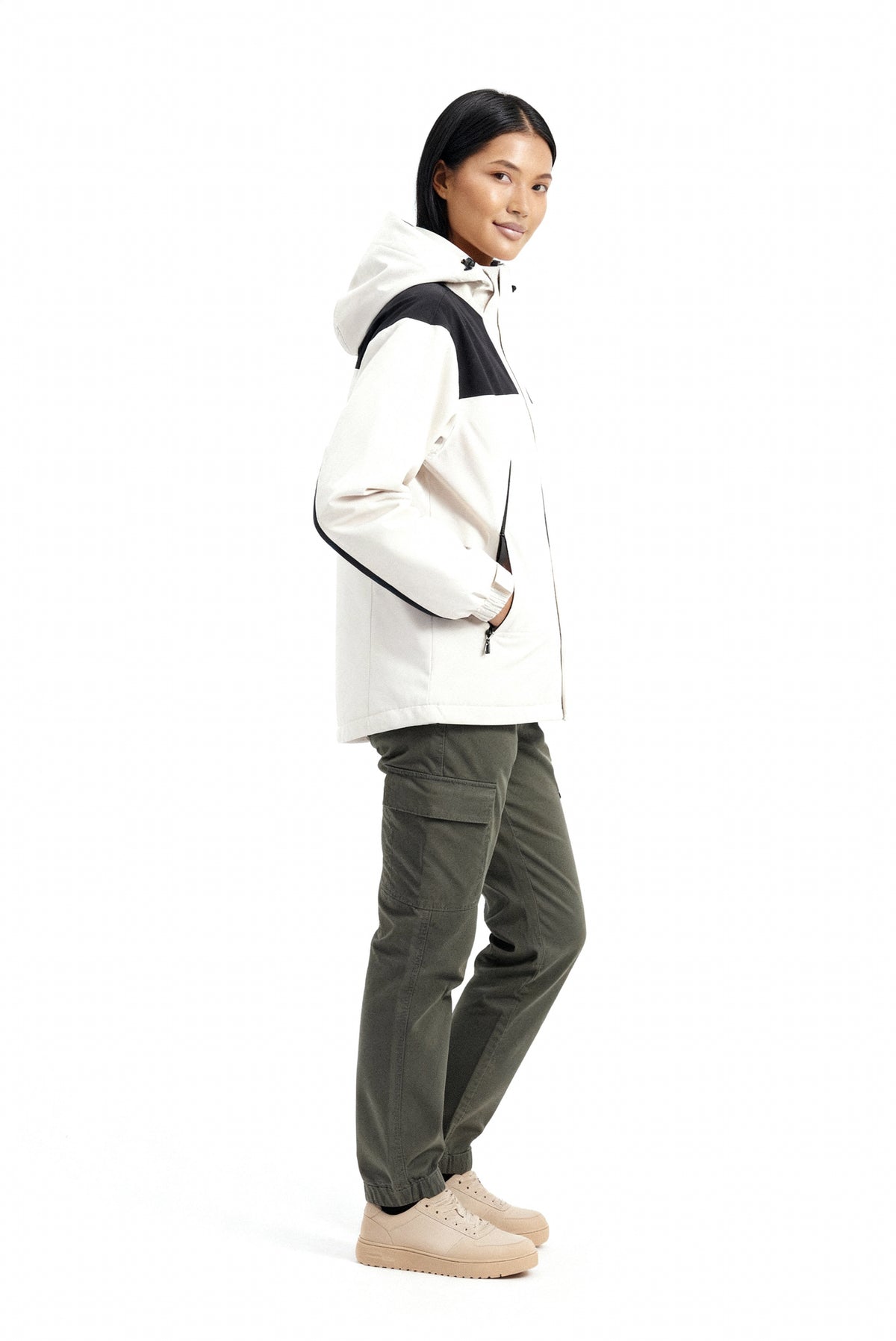 Siska | 3-in-1 fleece winterjas voor dames met capuchon – warm, waterdicht en winddicht