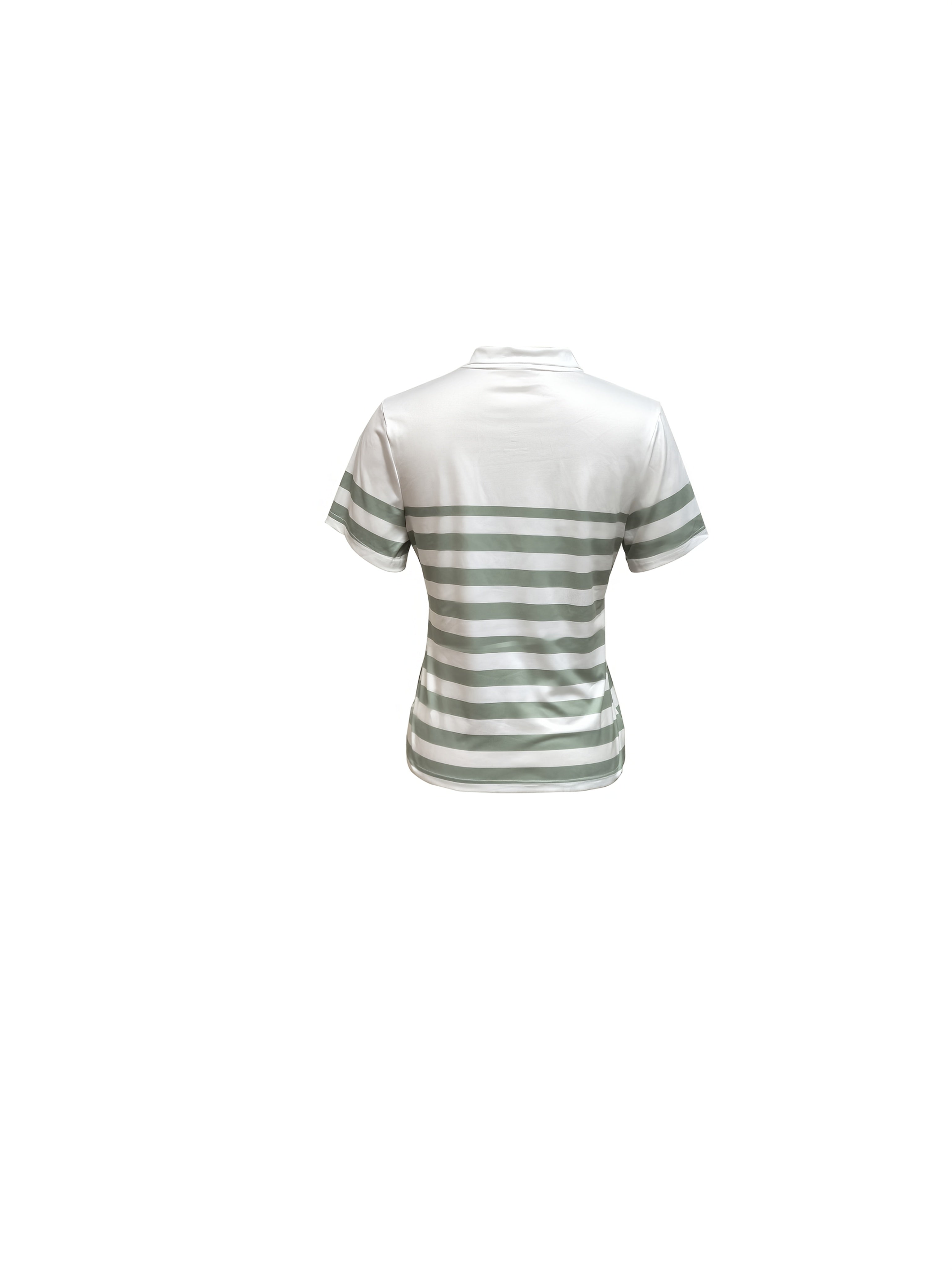Lunavia | Dames Gestreepte Half-Zip Polo Shirt – Korte Mouw Casual