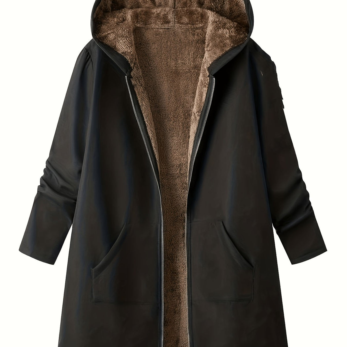 Zelmira | Warme Damesjas met Capuchon – Gevoerd, Effen & Casual
