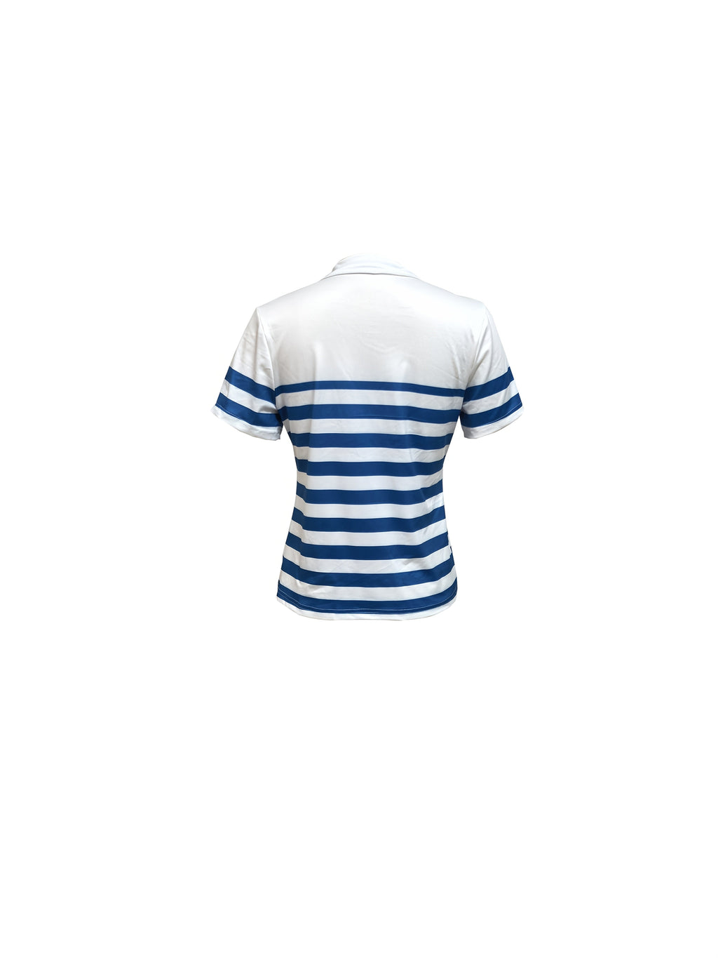 Lunavia | Dames Gestreepte Half-Zip Polo Shirt – Korte Mouw Casual
