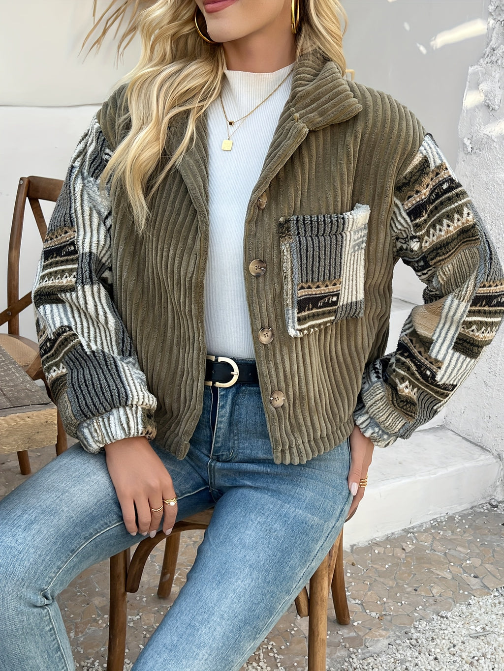 Halle | Polyester damesjas – reverskraag