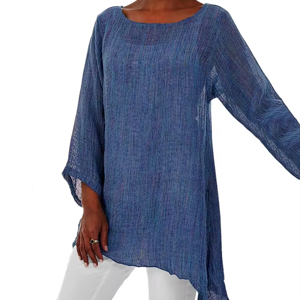 Cery | Casual damesblouse met lange mouwen – Luchtige, losvallende blouse