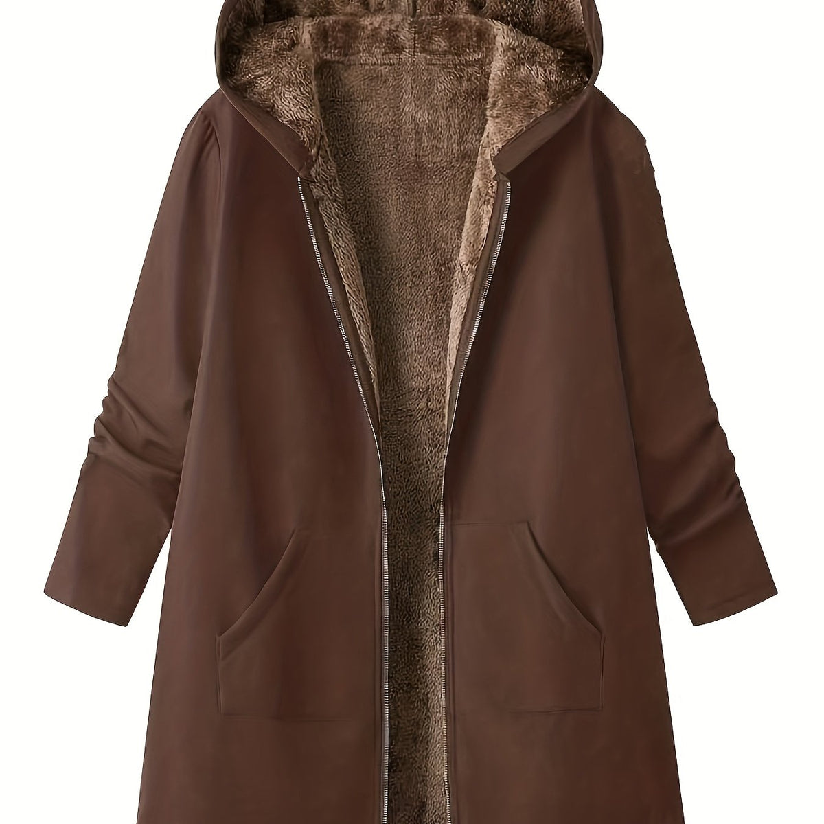 Zelmira | Warme Damesjas met Capuchon – Gevoerd, Effen & Casual