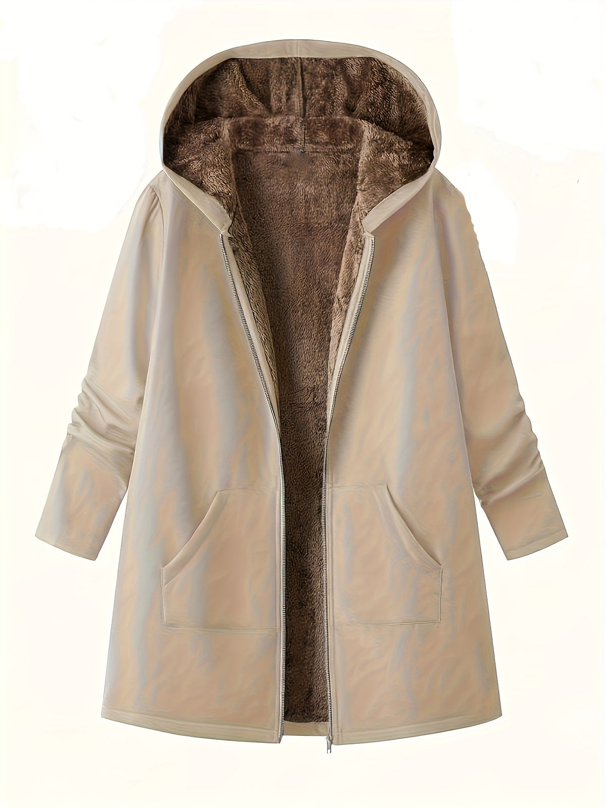 Zelmira | Warme Damesjas met Capuchon – Gevoerd, Effen & Casual