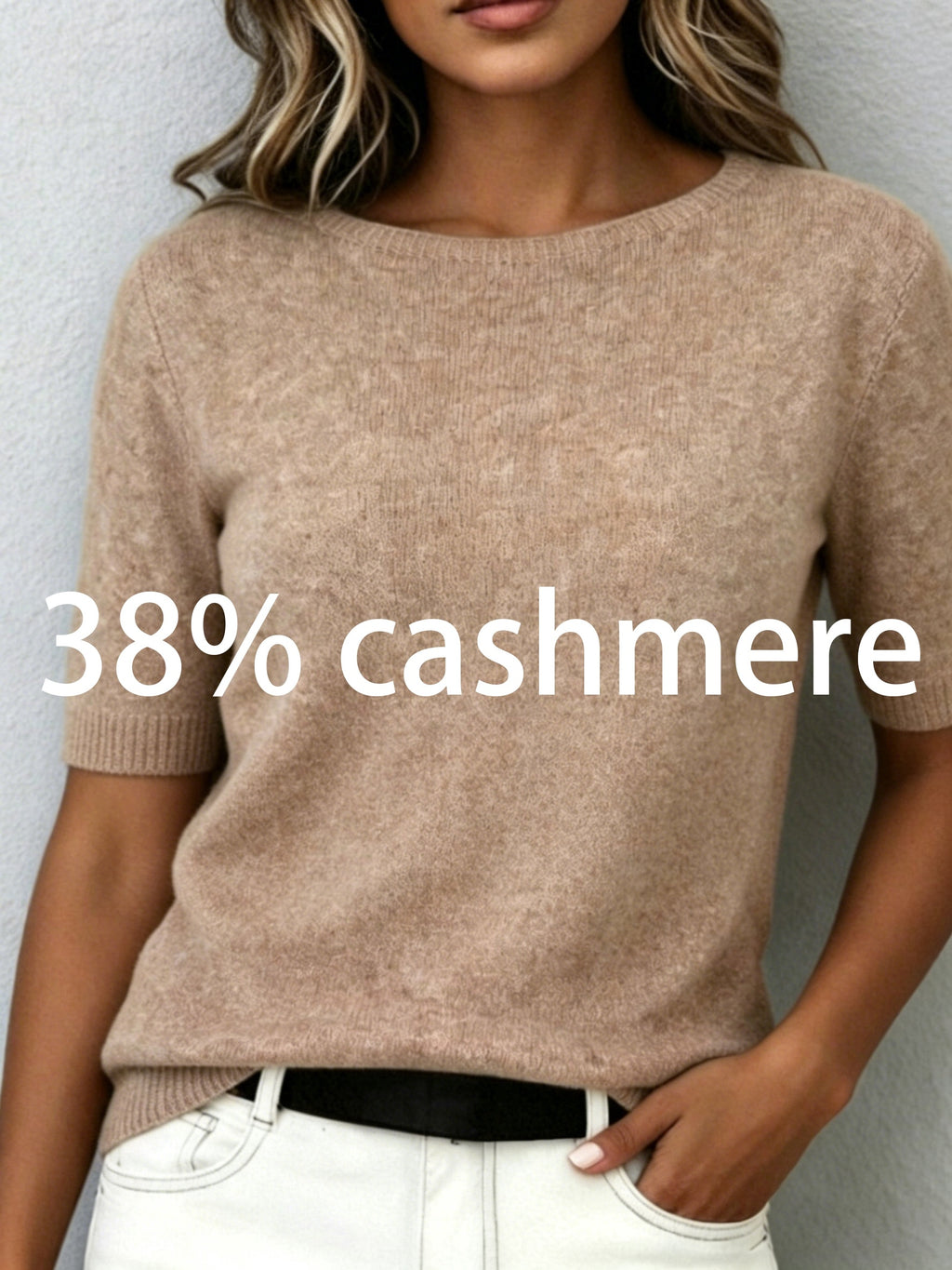 Alruna | Dames-top met korte mouwen en kasjmiergevoel – Zacht, elegant en casual T-shirt