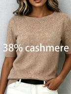 Alruna | Dames-top met korte mouwen en kasjmiergevoel – Zacht, elegant en casual T-shirt