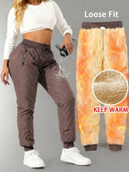 Elysoria | Winterbroek voor dames met fleecevoering – Warme broek met losse pasvorm