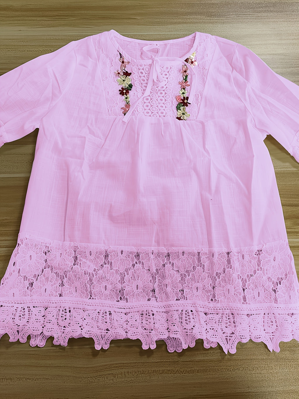 Glyra | Elegante kanten blouse voor dames – Zomerse casual top