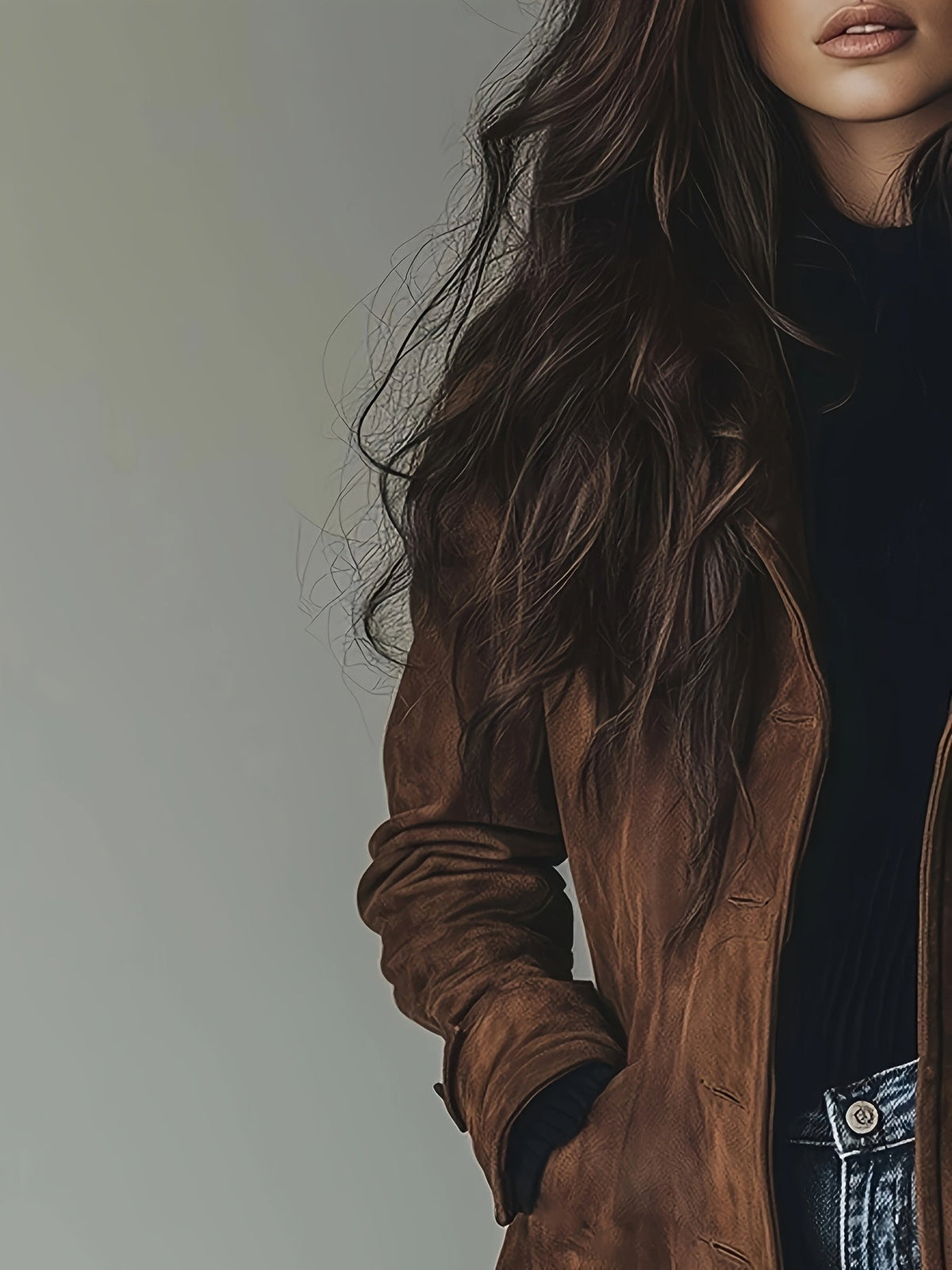 Annetta | Vintage Suède Trenchcoat Dames – Single-Breasted Jas