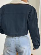 Hilde | Dames Corduroy Jas met Fleece Kraag & Korte Pasvorm