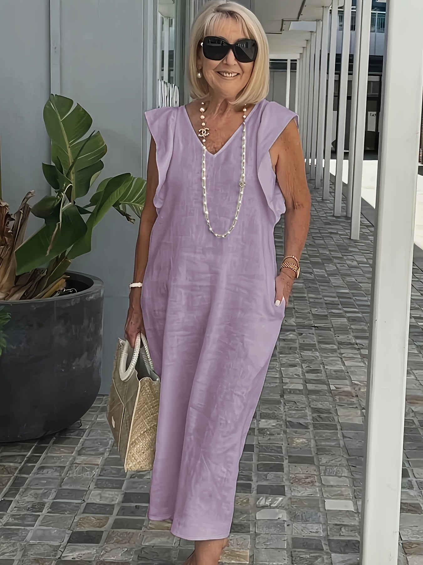Tria | Elegante casual jurk voor dames – Chique midi-jurk voor elke dag in de zomer