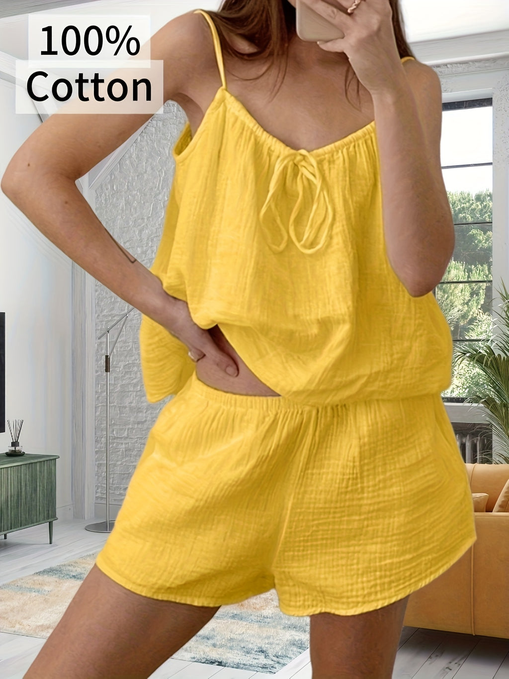 Daelina | Set met damestanktop en -short – Comfortabele, losse pasvorm