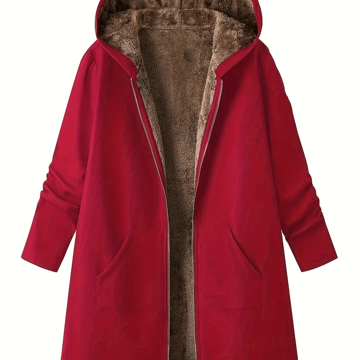 Zelmira | Warme Damesjas met Capuchon – Gevoerd, Effen & Casual