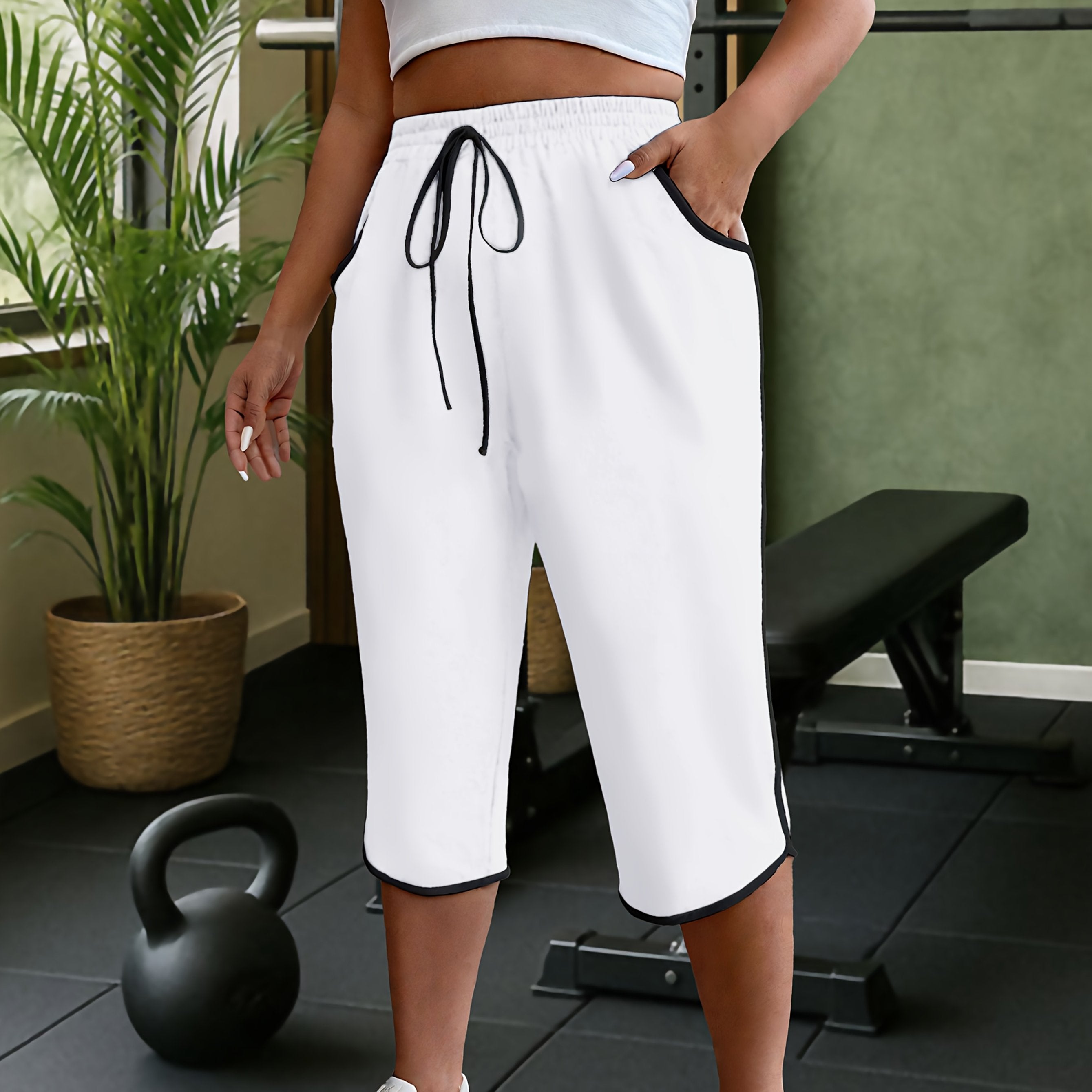 Juliette | Casual joggingbroek voor dames – Halflange joggingbroek met zakken