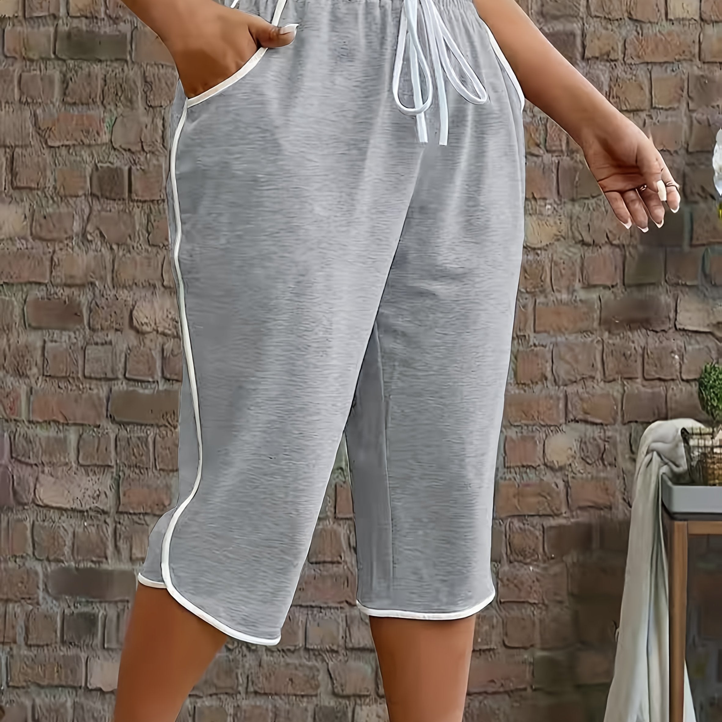 Juliette | Casual joggingbroek voor dames – Halflange joggingbroek met zakken