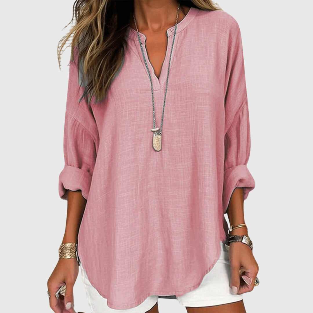 Oana | Luchtig strandshirt voor dames – Lichtgewicht tuniek met losse pasvorm