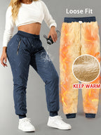Elysoria | Winterbroek voor dames met fleecevoering – Warme broek met losse pasvorm