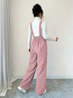 Maeloria | Dames Corduroy Jumpsuit – Effen Casual Tuinbroek met Brede Bandjes