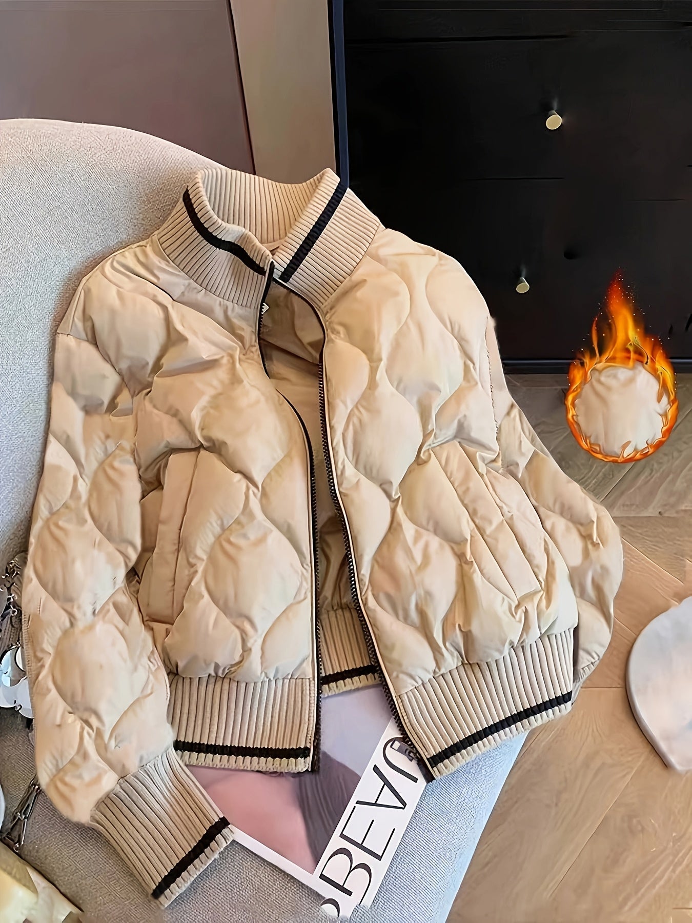 Berenice | Dames Gewatteerde Jas – Elegante Patchwork Winterjas met Modieuze Pasvorm