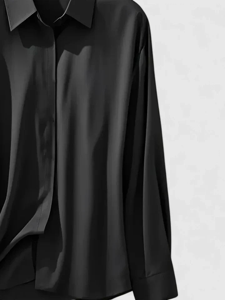 Cami | Elegante damesblouse met knopen – Overhemd met lange mouwen en kraag