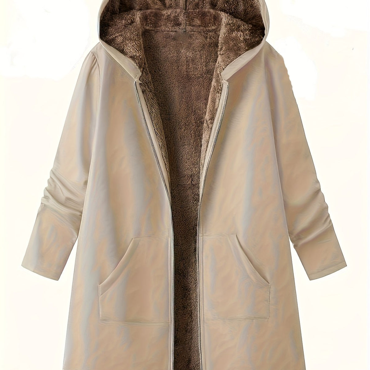 Zelmira | Warme Damesjas met Capuchon – Gevoerd, Effen & Casual