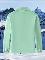 Anina | Women's Color Block Fleece-Lined Jacket – Thick Warm Zip-Up Casual Outdoor Coat