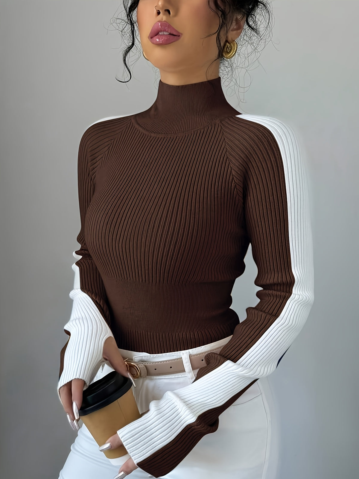 Josina | Dames Coltrui met Contrasterende Kleur, Zachte Stof & Comfortabele Pasvorm