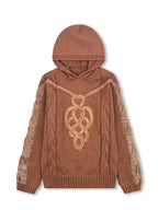 Acey | Damestrui met capuchon – Zachte pullover van geborduurd jacquard
