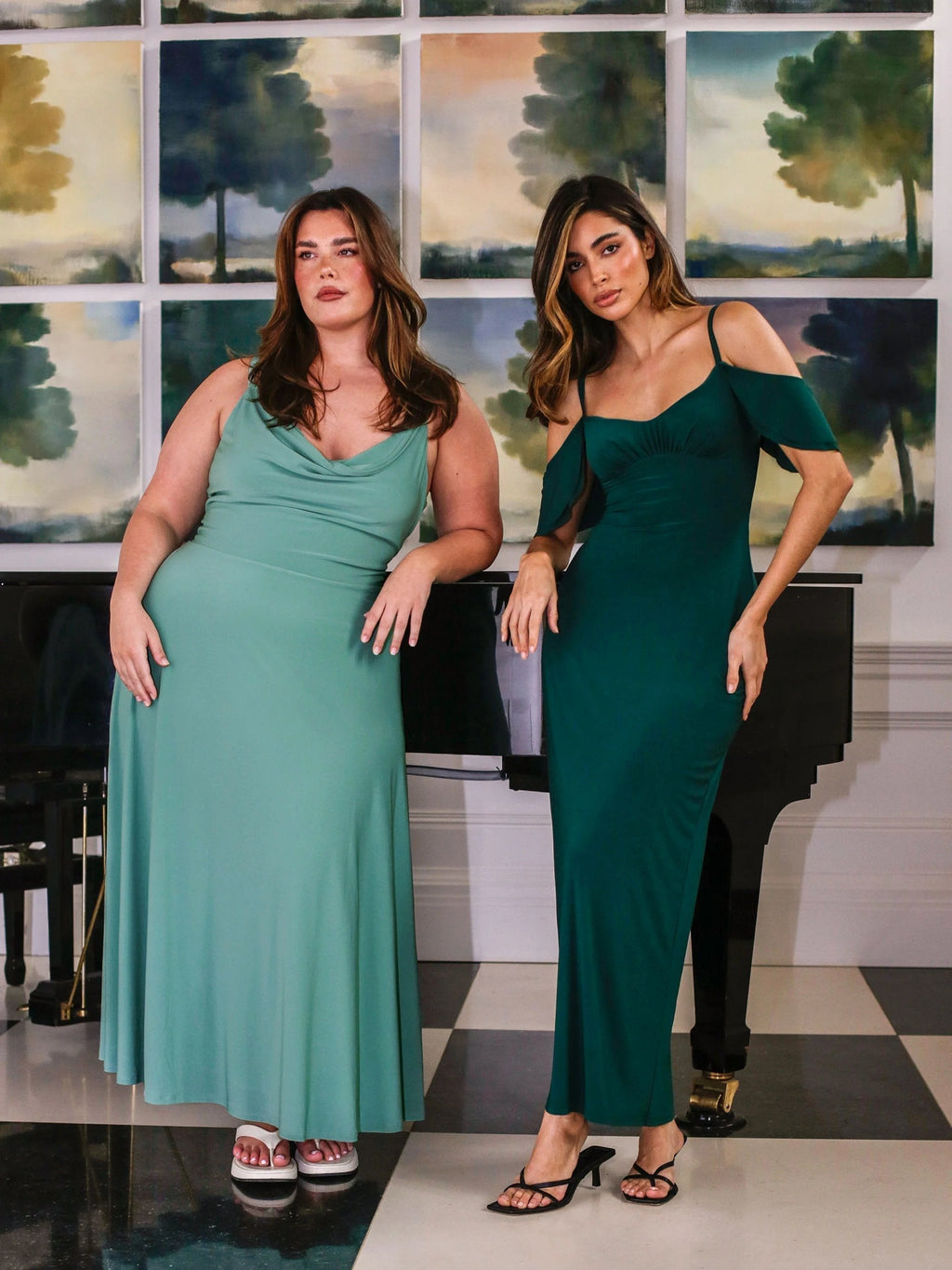 Baylor |  Elegante Dames Maxi Jurk – Gedrapeerde Lange Jurk met V-Hals