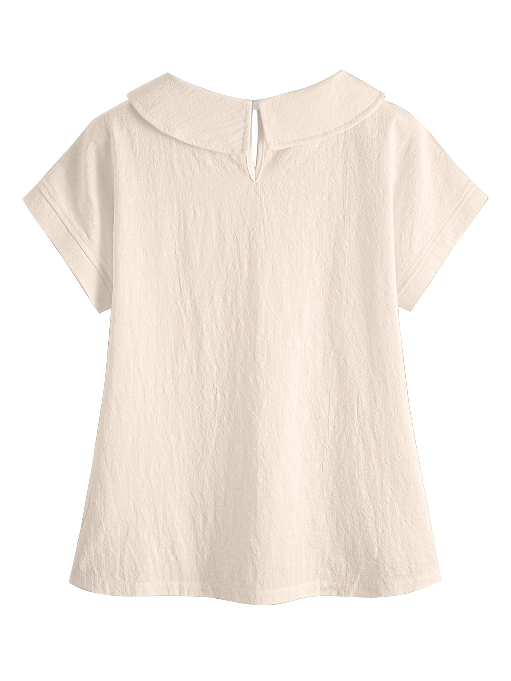 Paloma | Casual damesblouse – Shirt met korte mouwen en patchwork van kant