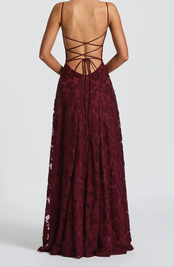 Vireya | Maxi-jurk met kant voor dames – elegante lange jurk