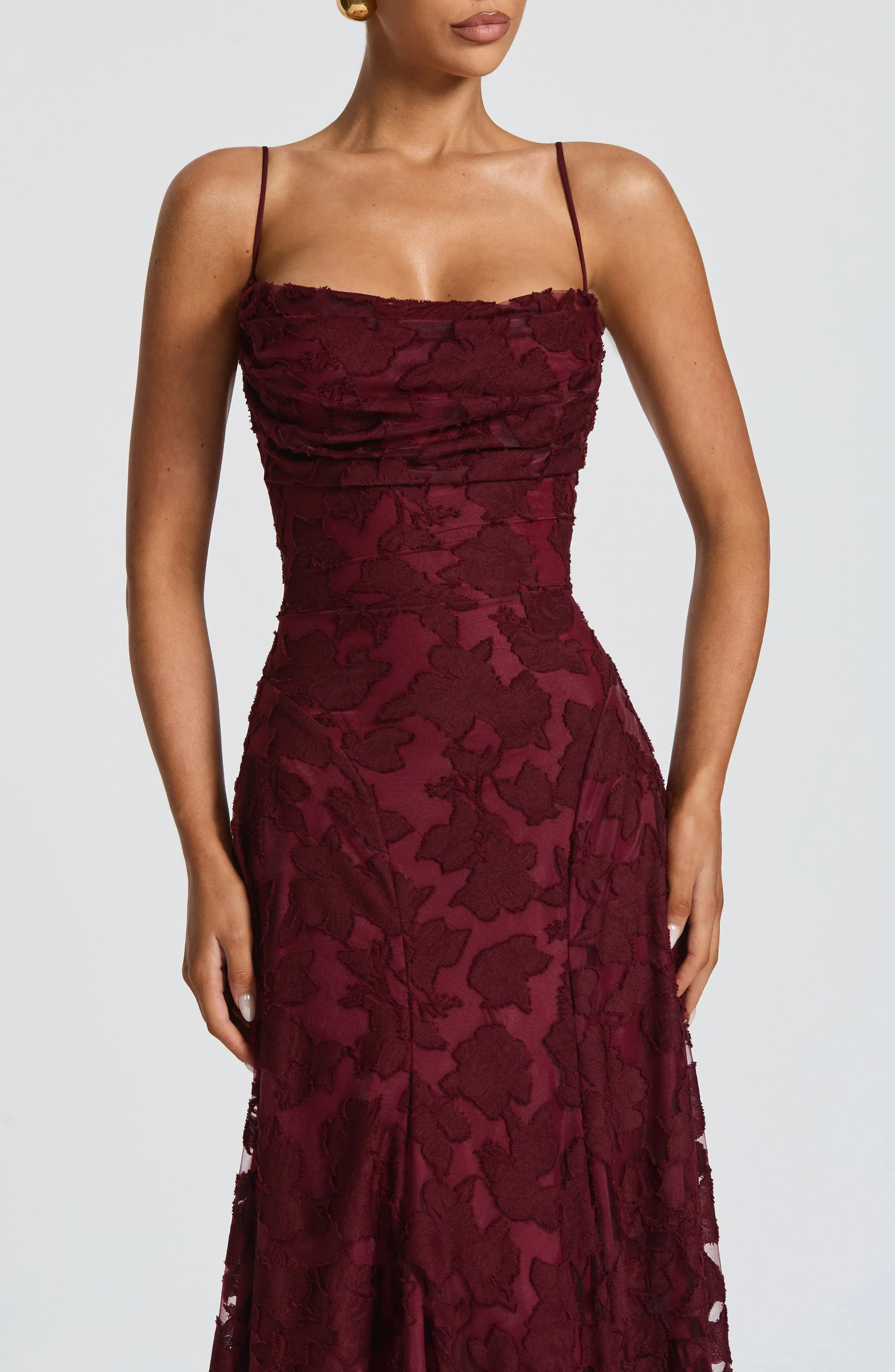 Cerise | Dames Lange Maxi-jurk – Elegante Zwierige Jurk