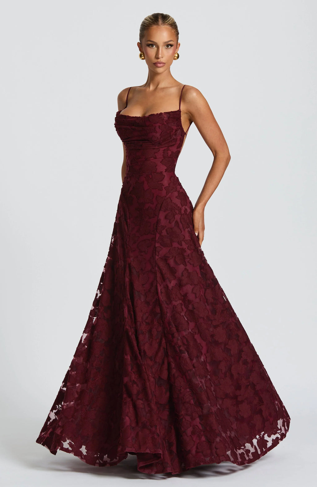 Cerise | Dames Lange Maxi-jurk – Elegante Zwierige Jurk