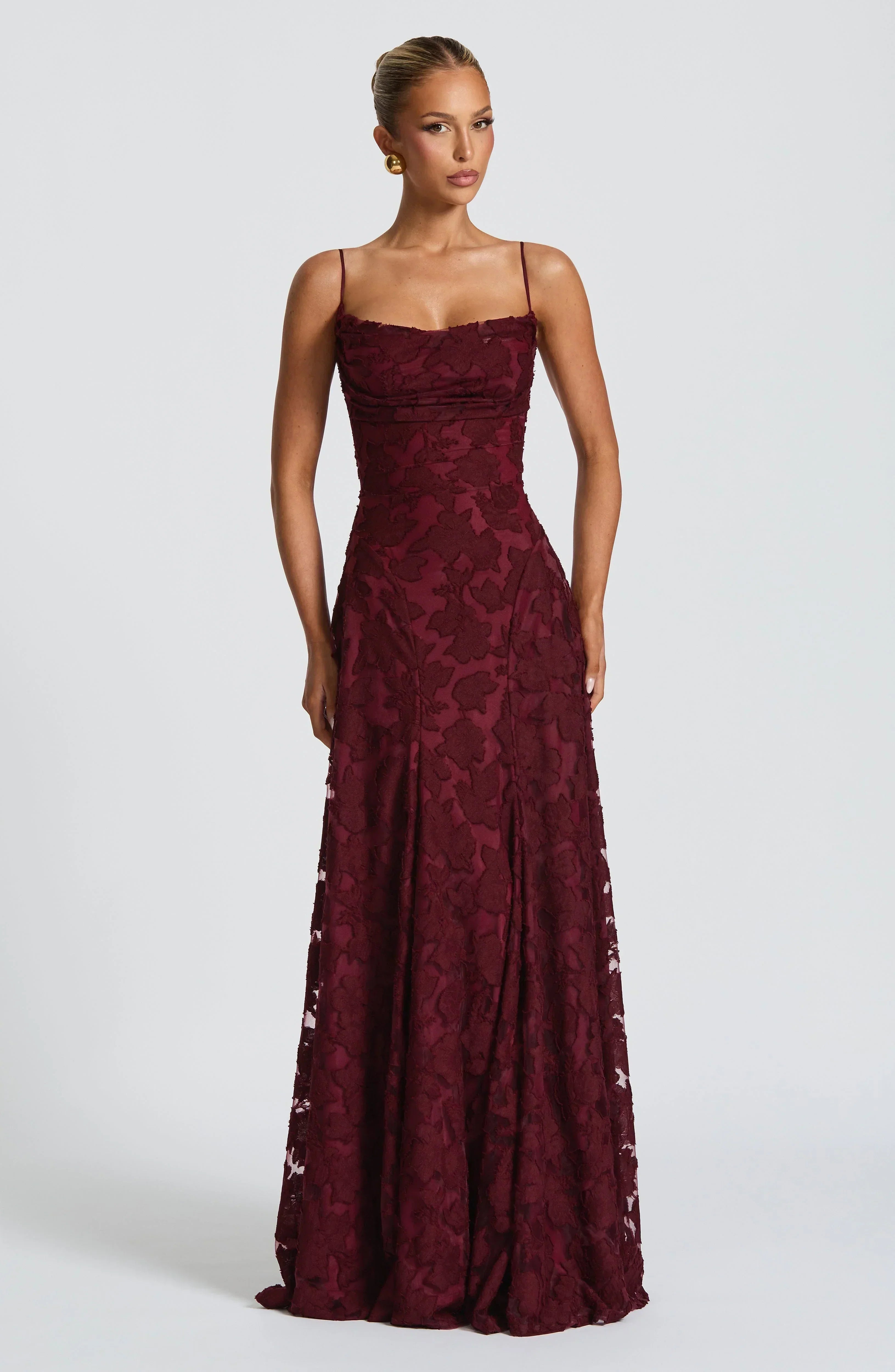 Cerise | Dames Lange Maxi-jurk – Elegante Zwierige Jurk