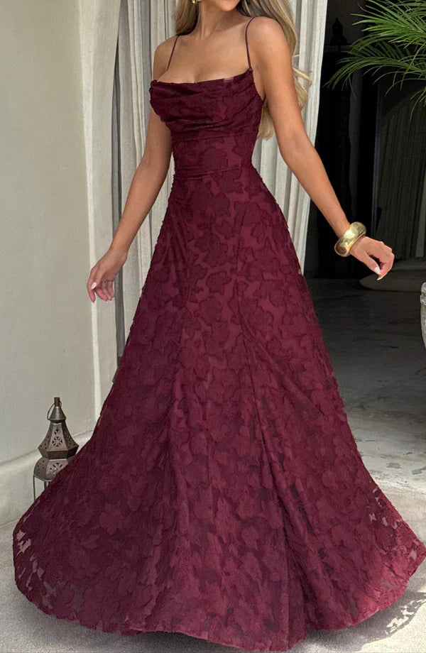 Vireya | Maxi-jurk met kant voor dames – elegante lange jurk